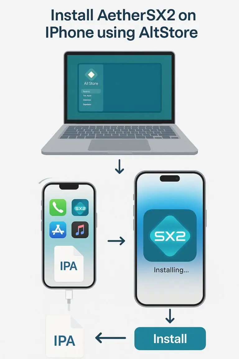 How to install AetherSX2 on iPhone via AltStore using IPA file